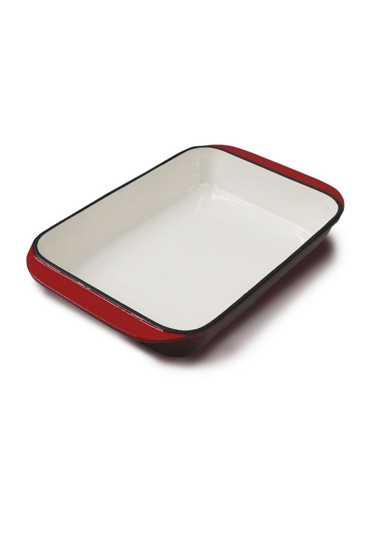 ASADERA DE HIERRO ENLOZADA ROJA 35 CM-1