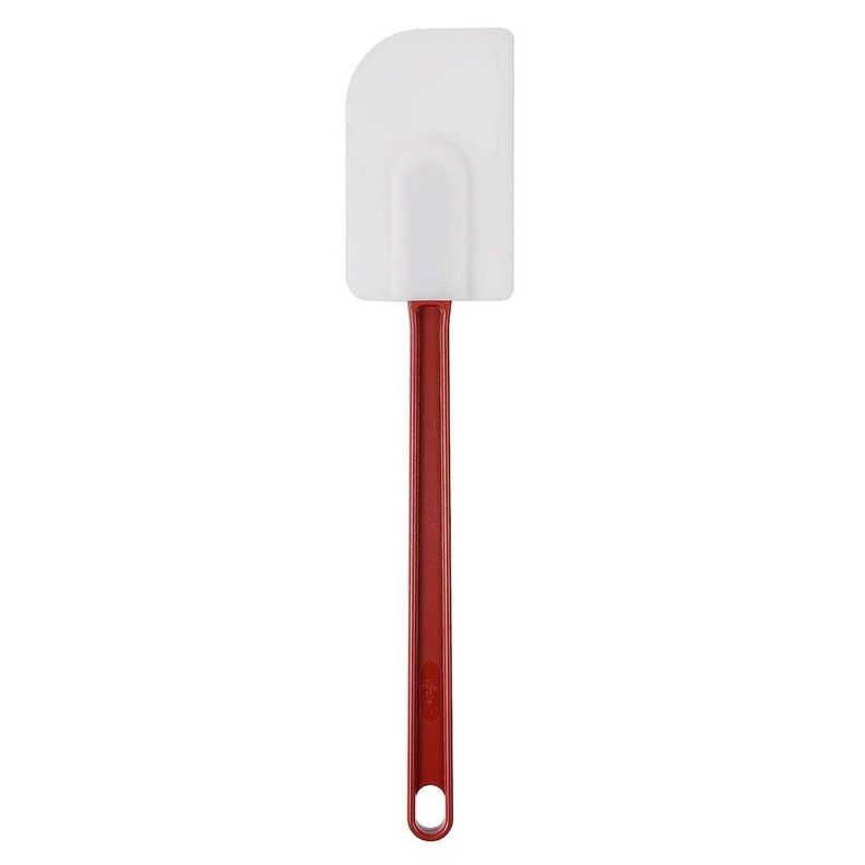 ESPATULA MEZQUINO RASPADOR DE MASAS DE SILICONA PROFESIONAL 25CM Plateado Metalico