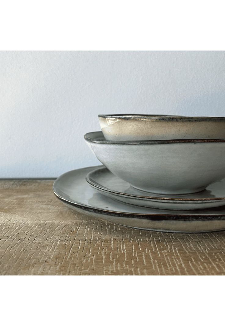 SET DE 6 PLATO REDONDO CERAMICA TIPO GRES 21CM-3