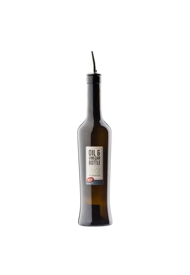Botella Aliño Con Dosificador Vidrio Verde 510 Ml Modelo Luna-0