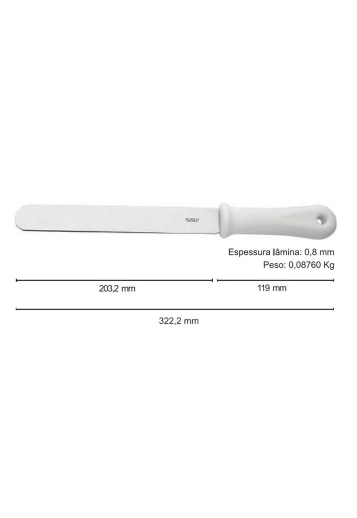 ESPATULA PASTELERA 20CM MANGO BLANCO-1