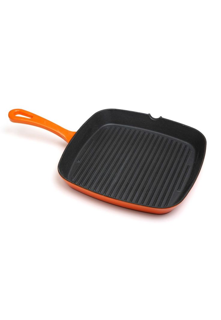 SARTEN HIERRO RECTANGULAR NARANJA 24 CM-0