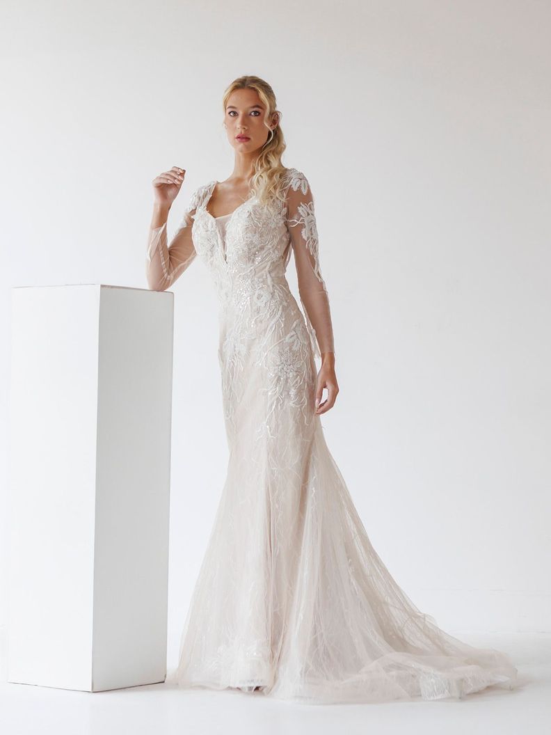 Vestido de Novia Catalina estilo Sirena Dulce Novia-0