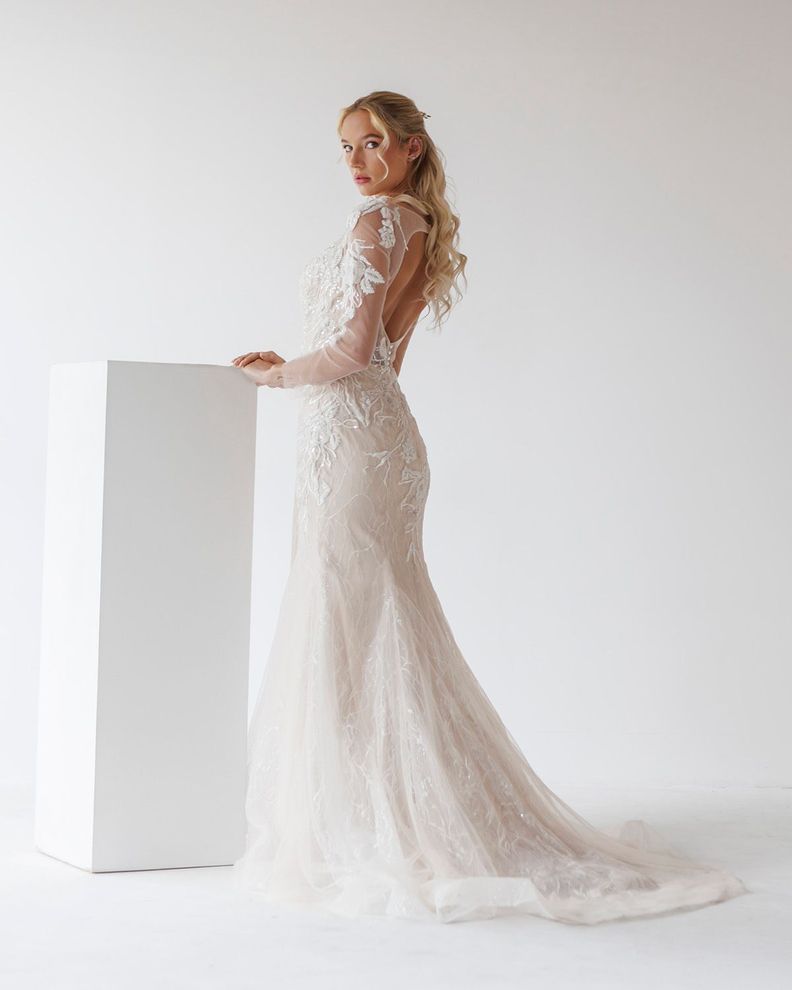 Vestido de Novia Catalina estilo Sirena Dulce Novia-1
