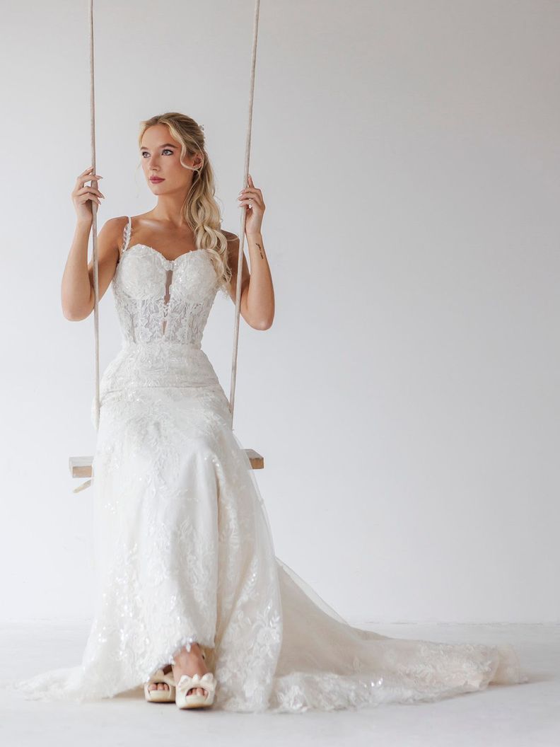Vestido de Novia Gracia estilo Sirena Dulce Novia-0