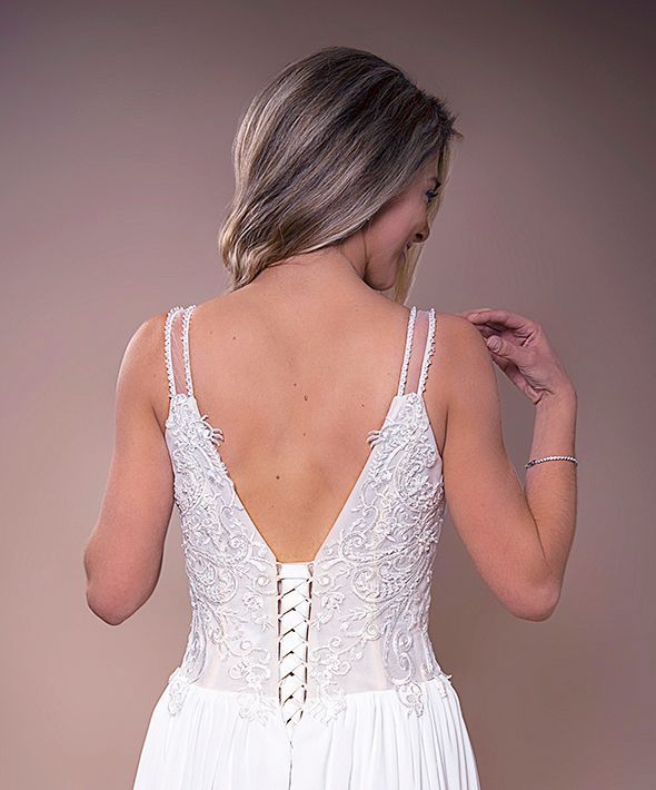 Vestido de Novia Belén falda de Chifón-1