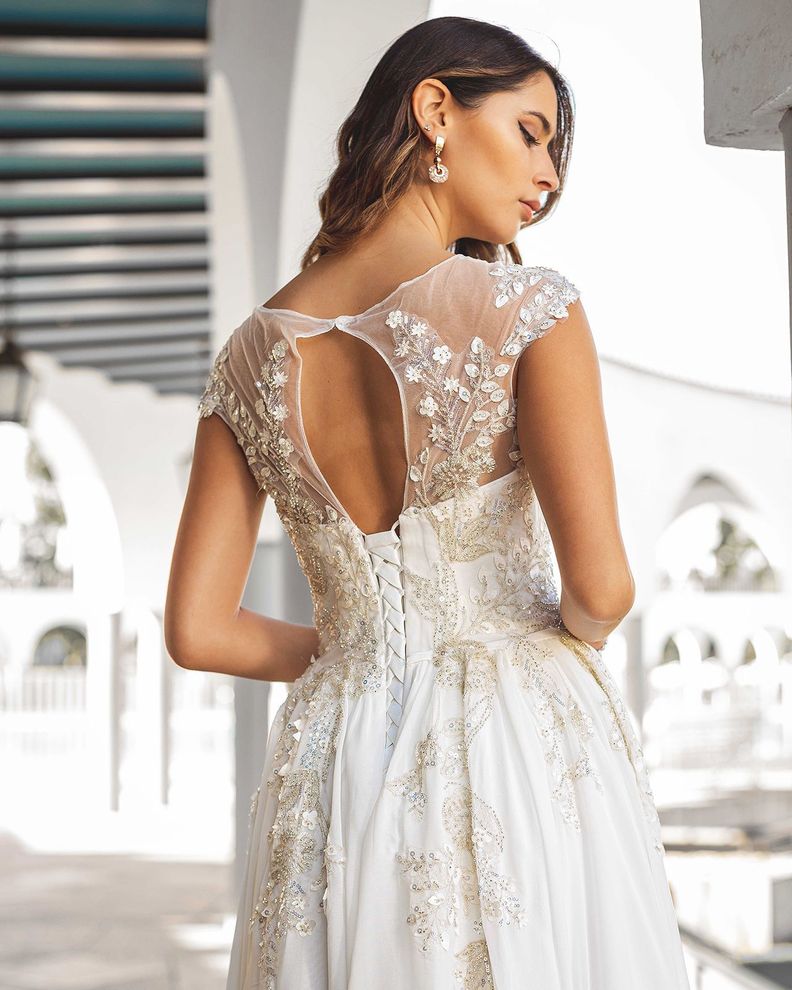 Vestido de Novia Mikaela falda de Chifón-2