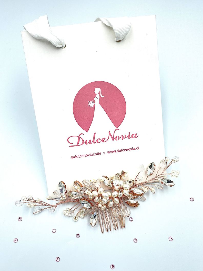 Tocado "Peine" para el cabello "Crisantemo"-0