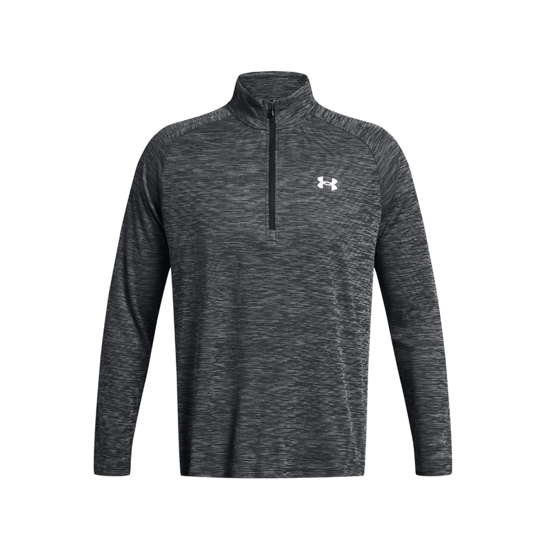 POLERÓN UNDER ARMOUR TECH HALF ZIP GRIS OSCURO 1382797-001-0