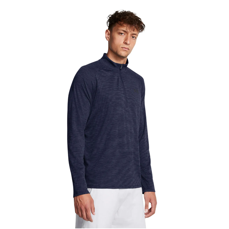 POLERÓN UNDER ARMOUR TECH HALF ZIP AZUL MARINO 1382797-410-2