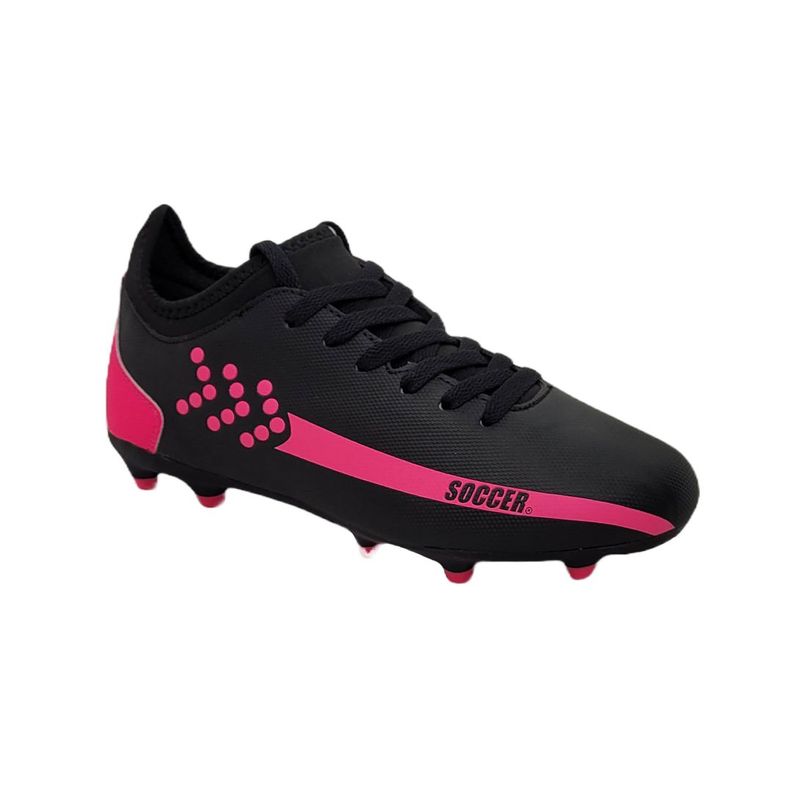 Zapatillas Soccer Futbol Black/Fucsia Unisex Adulto SP-3-0