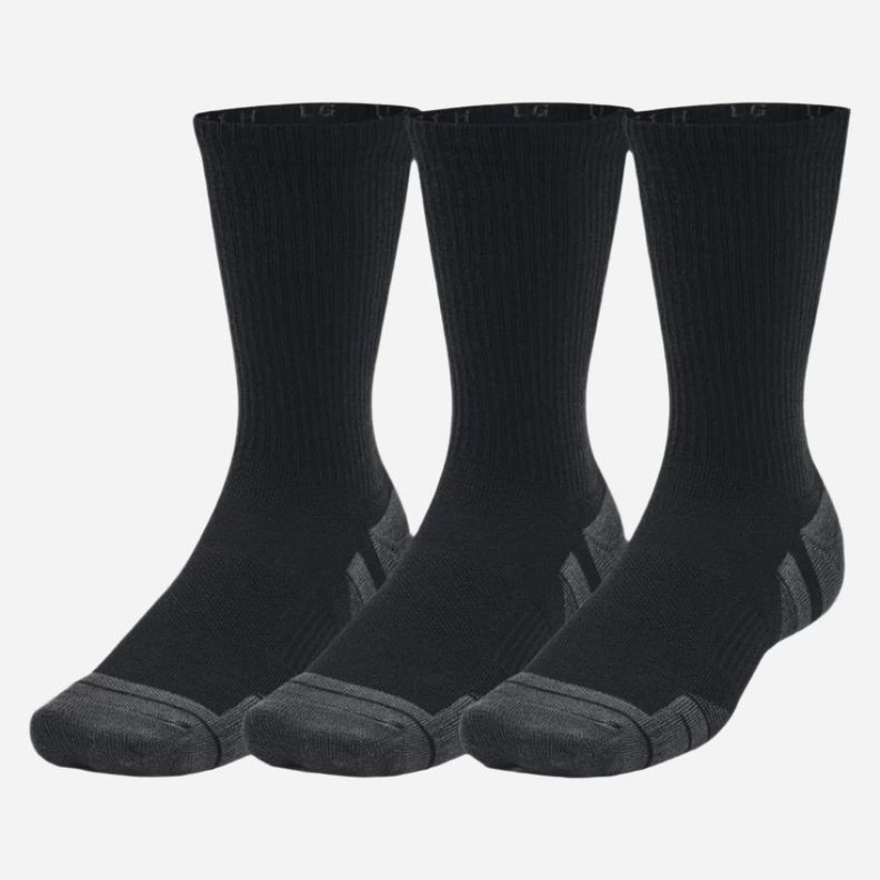 CALCETAS UNDER ARMOUR 3 PACK NEGRAS | 1379512-001-0