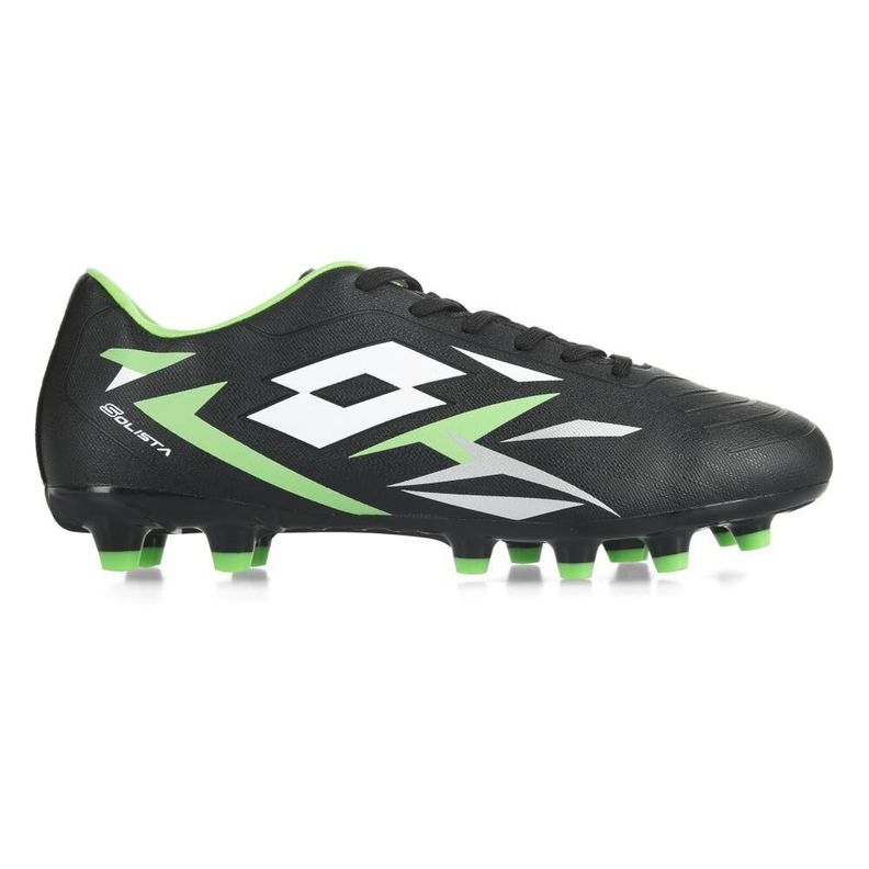 Zapatillas Futbol Lotto Solista Fg Negro/verde Adulto J0442