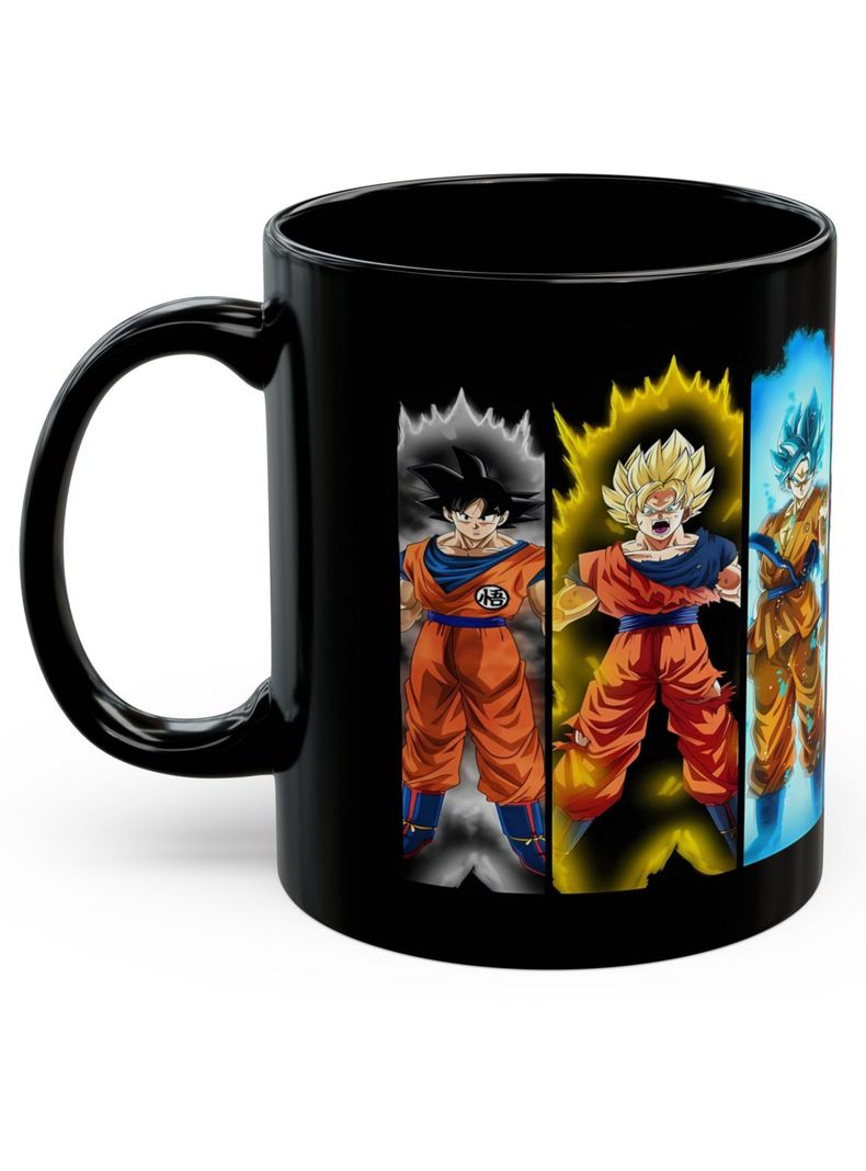 Tazón Premium Negro Dragon Ball Fases Son Goku 325ml-1