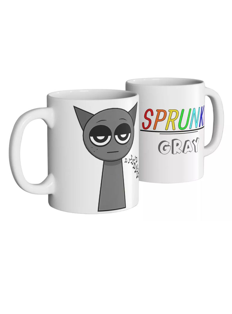 Taza Sprunki Incredibox Gray Tazón 325ml-0