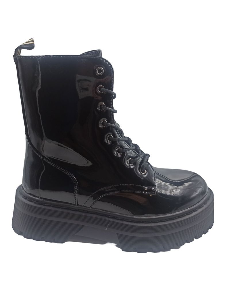 Bota Negra de Charol-0