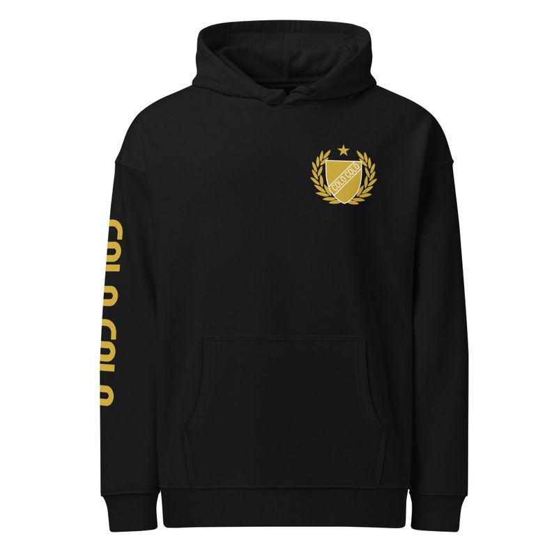 Polerón Hoodie Colo Colo Escudo Centenario Negro Unisex-0