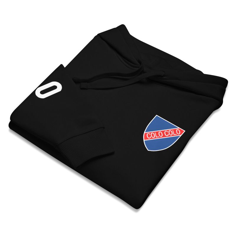 Polerón Hoodie Colo Colo Centenario Negro Unisex-3