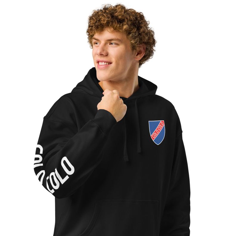 Polerón Hoodie Colo Colo Centenario Negro Unisex-4