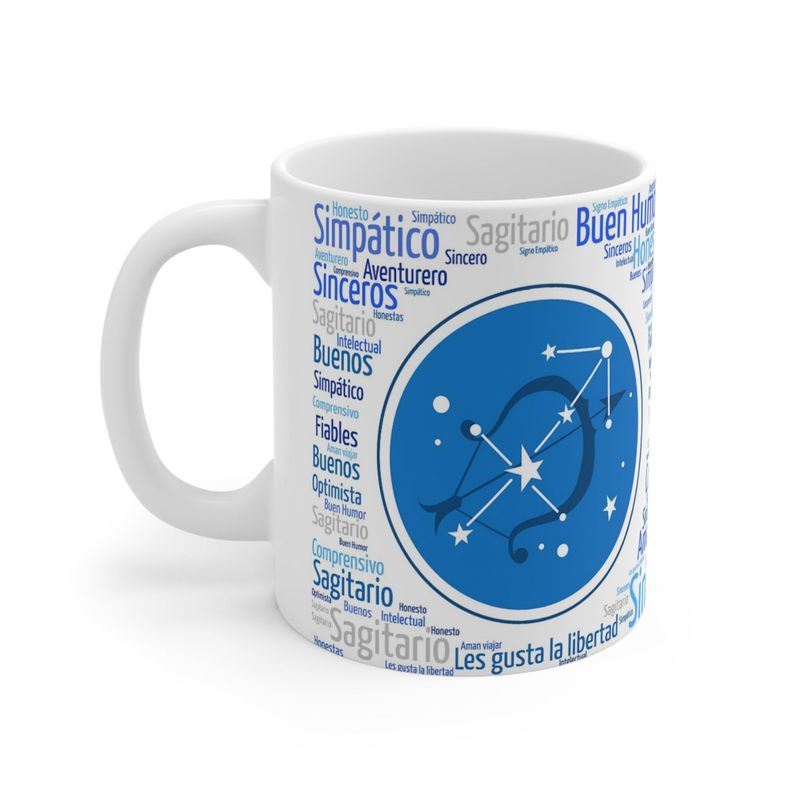 Taza Signo Zodiacal Sagitario Cerámica Horóscopo Astrología Regalo 325 ml-0