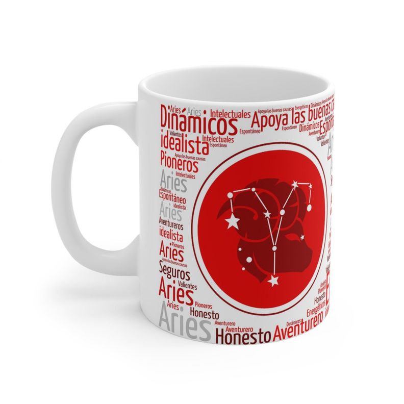 Taza Signo Zodiacal Aries Cerámica Horóscopo Astrología Regalo 325 ml-0