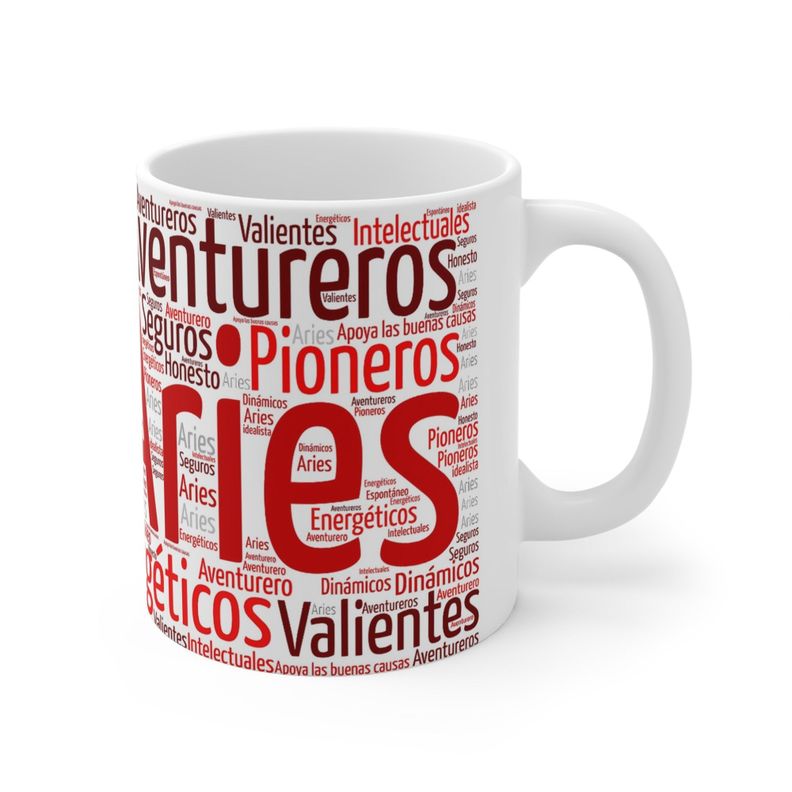 Taza Signo Zodiacal Aries Cerámica Horóscopo Astrología Regalo 325 ml-2