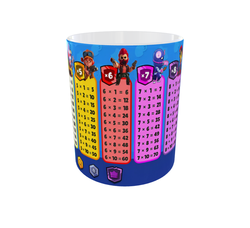 Taza Brawl Stars Tabla De Multiplicar Regalo Escolar-1