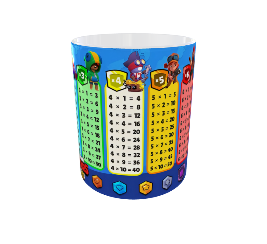 Taza Brawl Stars Tabla De Multiplicar Regalo Escolar-2