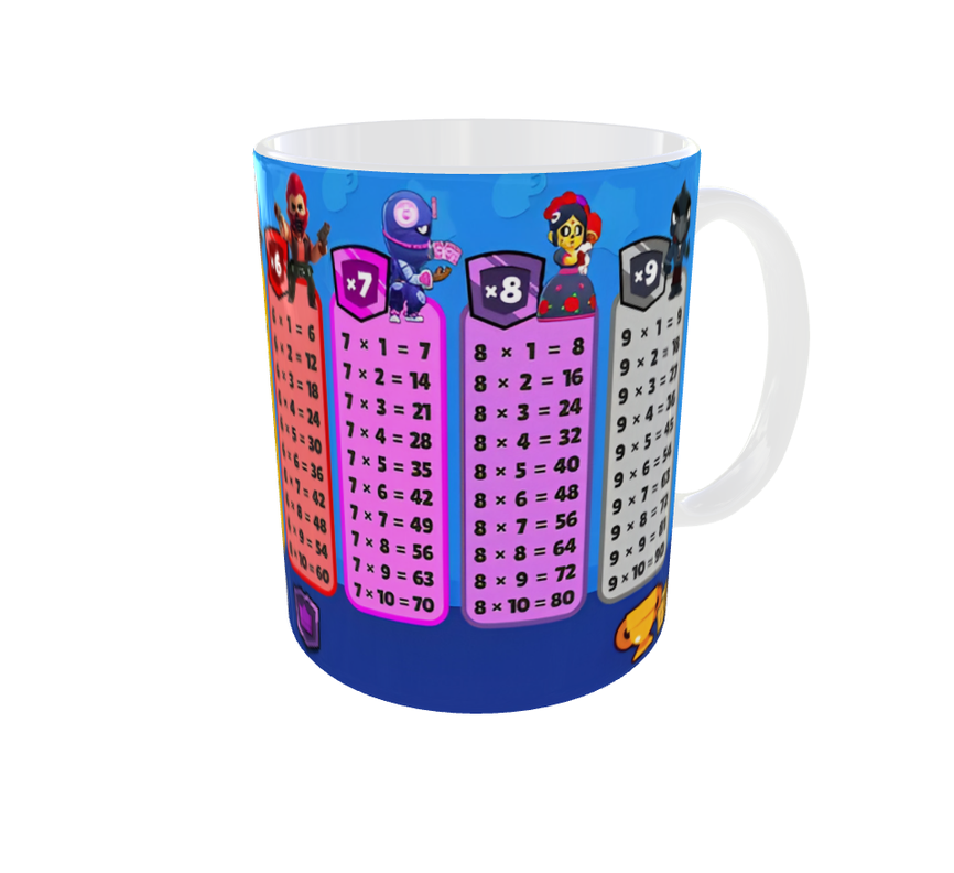 Taza Brawl Stars Tabla De Multiplicar Regalo Escolar-3