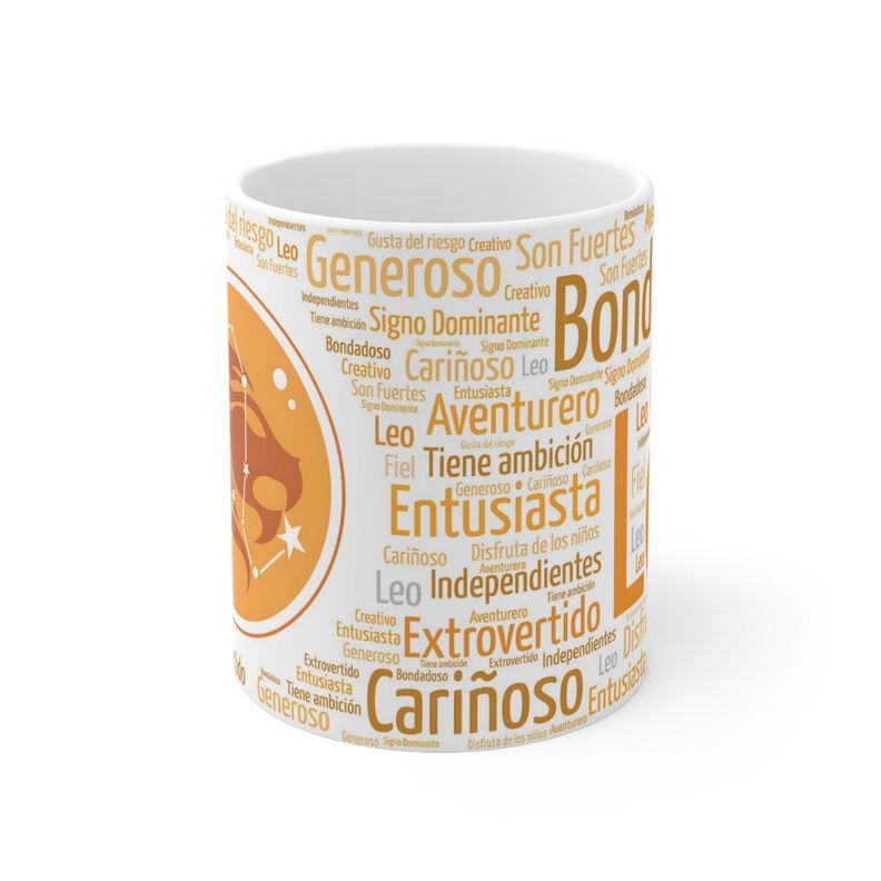 Taza Signo Zodiacal Leo Cerámica Horóscopo Astrología Regalo 325 ml-1