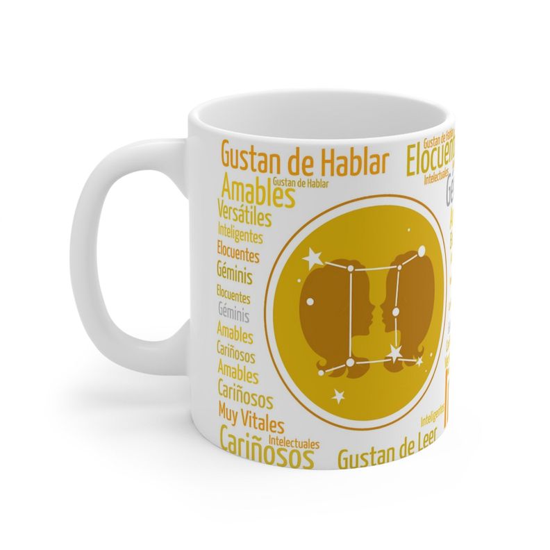 Taza Signo Zodiacal Géminis Cerámica Horóscopo Astrología Regalo 325 ml-0