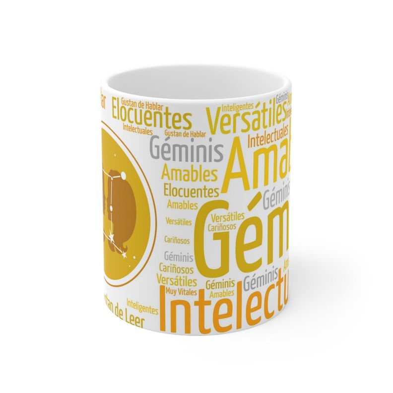 Taza Signo Zodiacal Géminis Cerámica Horóscopo Astrología Regalo 325 ml-1