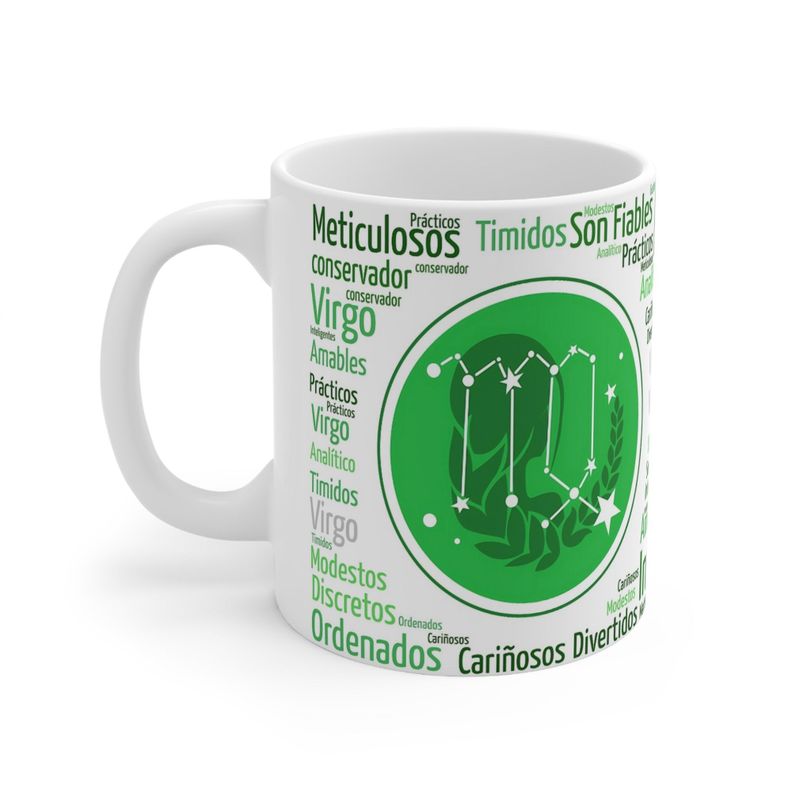 Taza Signo Zodiacal Virgo Cerámica Horóscopo Astrología Regalo 325 ml-0