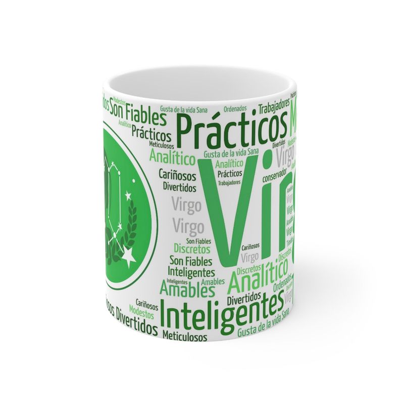 Taza Signo Zodiacal Virgo Cerámica Horóscopo Astrología Regalo 325 ml-1