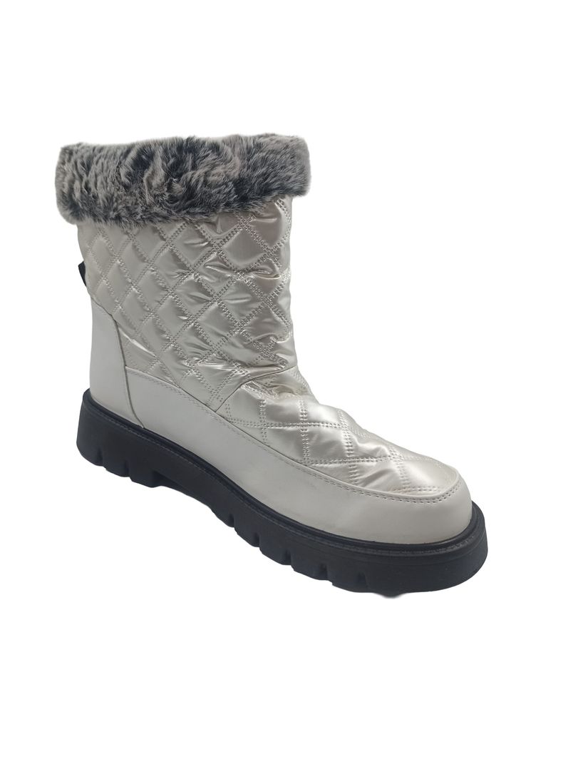 Botín Mujer Blanco Térmico Impermeable-2
