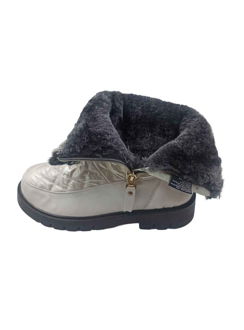 Botín Mujer Blanco Térmico Impermeable-3