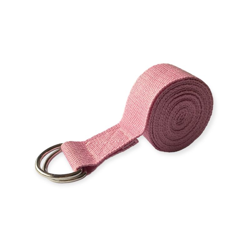 Correa estiramiento Yoga Rosa-0