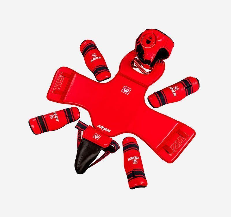 Set Protección  Artes Marciales  5 piezas Rojo WOLON-0