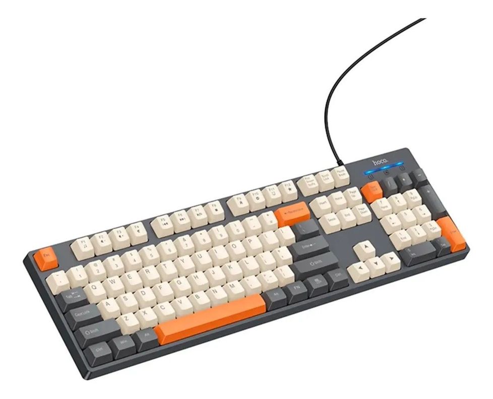 Teclado Alambrico Usb Con Retroiluminaci n Hoco GM61 Negro
