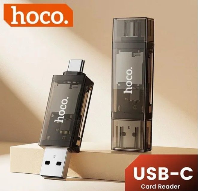 Lector De Tarjetas Hoco DHD01 USb C 3.0 Negro-1