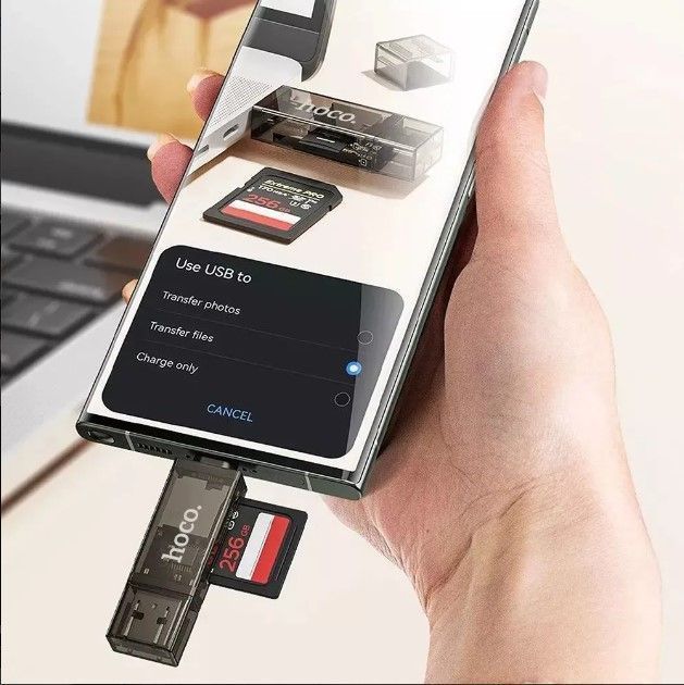 Lector De Tarjetas Hoco DHD01 USb C 3.0 Negro-4