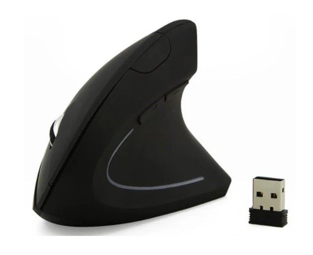 Mouse Vertical Ergonómico Inalámbrico Negro-1