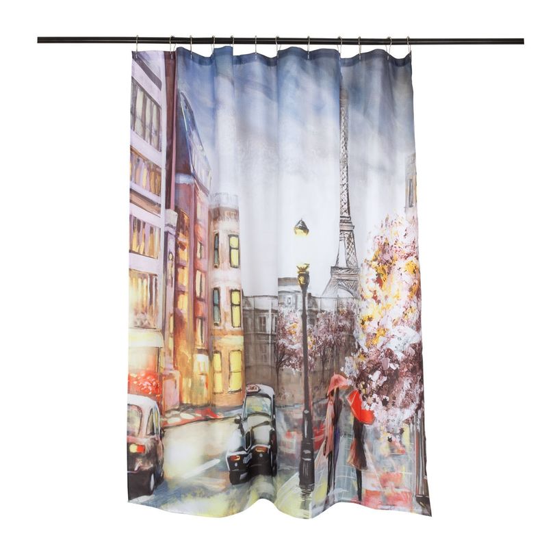 Set Cortina Baño Paris Taxi 1.80x1.80 cm.-0