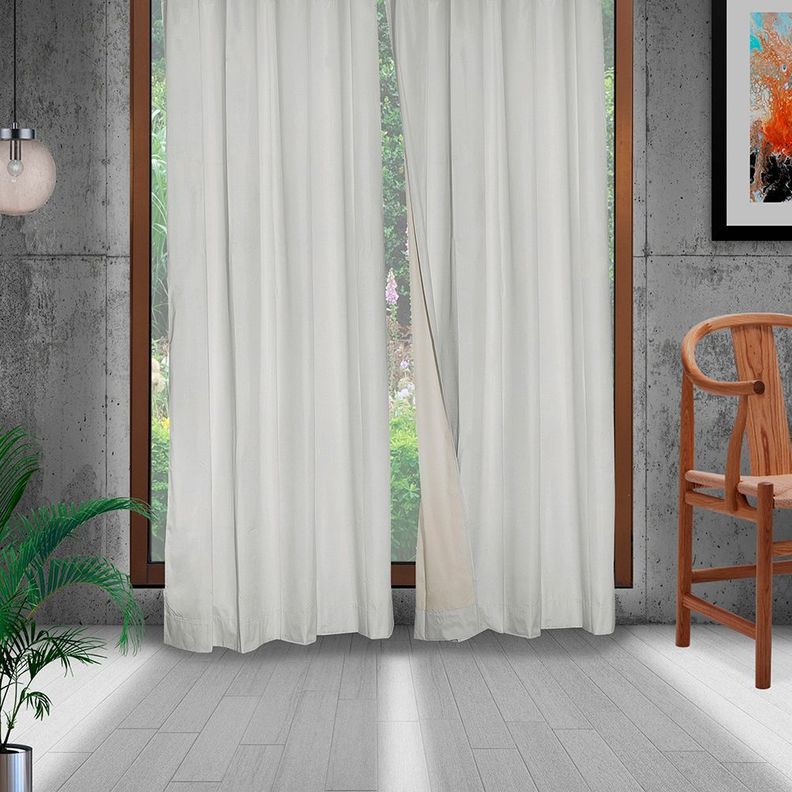 Set 2 Cortinas Black Out Classic 1.40 X 2.25 Ivory-1