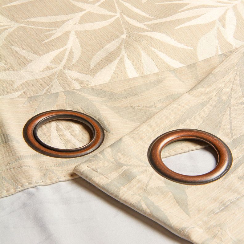 Set 2 Cortinas Black Out Panda 1.40 X 2.25 Beige-3