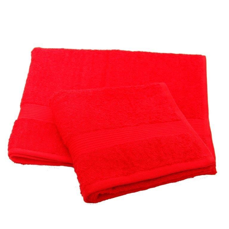 Combo Cortina Baño Rosas Bicolor Rojo + Juego de Toallas Rojo-1