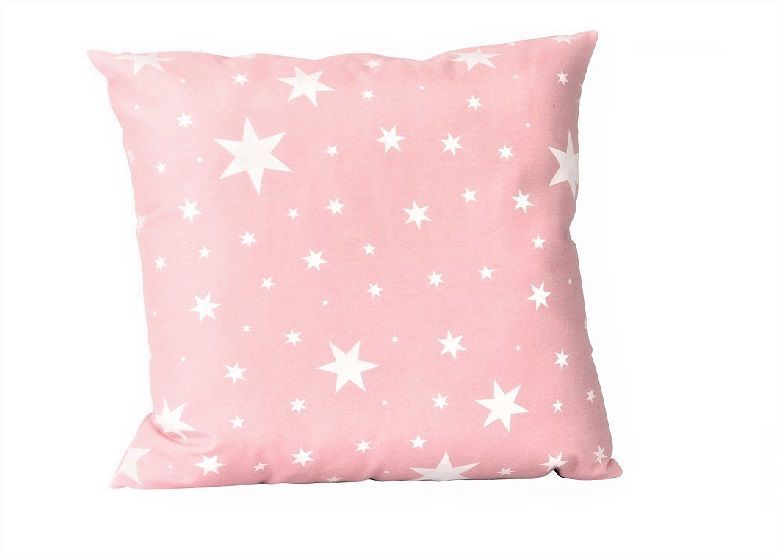 Juego Cortinas + Cojines infant. Estrellita Rosa-2