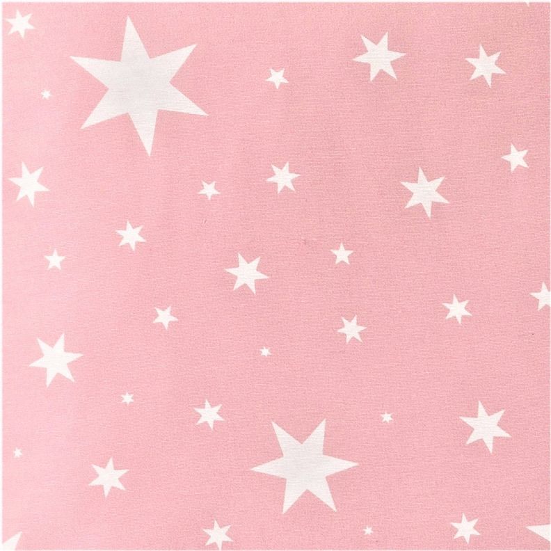 Juego Cortinas + Cojines infant. Estrellita Rosa-1