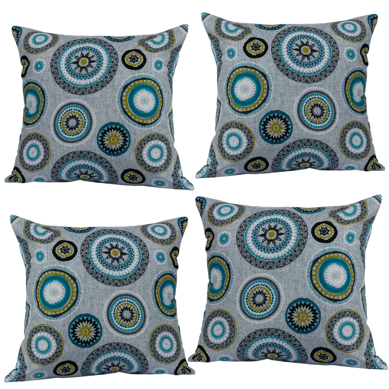 Set 4 Cojines Lona Española Martini 50x50 Turquesa-0