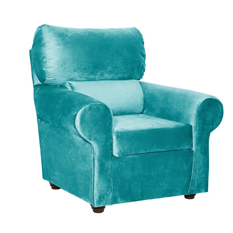 Sillon Beron 1c Felpa Turquesa  95 x 90 x 100-1